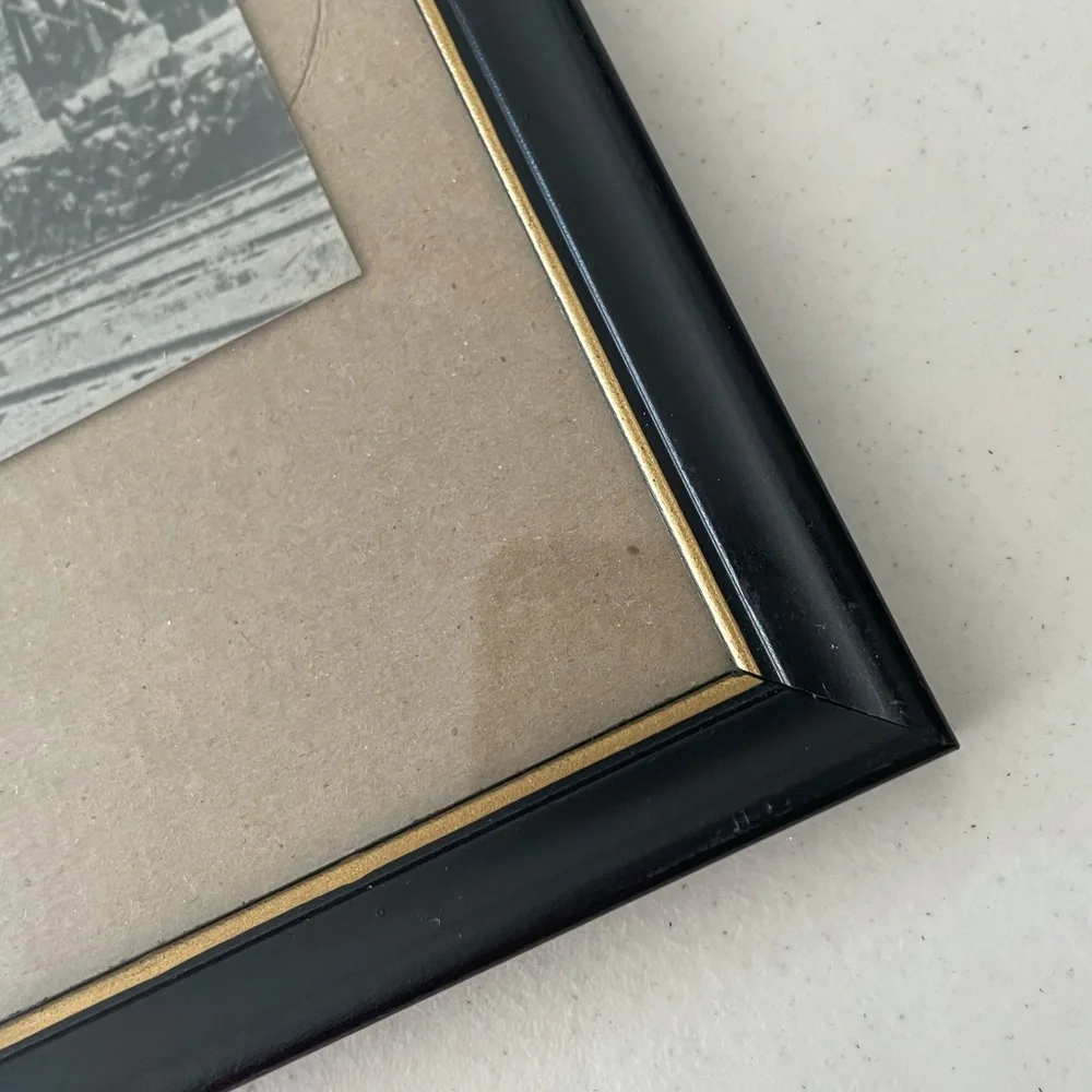 Vintage Coal Mining Picture Frame Antique Photograph Collectors Art Office Décor